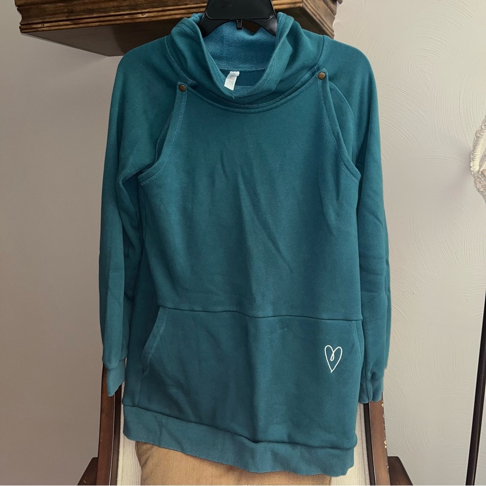 Latched Mama Harbor Snap Nursing Pullover - Medium / Peacock